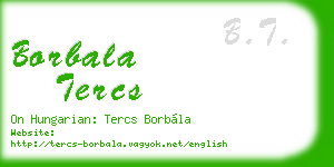 borbala tercs business card
